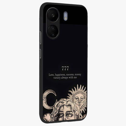 Mystic Victory Aura Glass Case upright view showcasing powerful victory themed artwork with spiritual energy vibe.