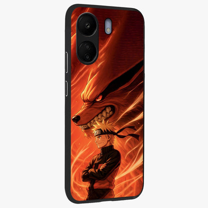 Nine Tails Legacy Glass Case upright view showcasing dramatic nine-tails artwork with intense anime themed design.