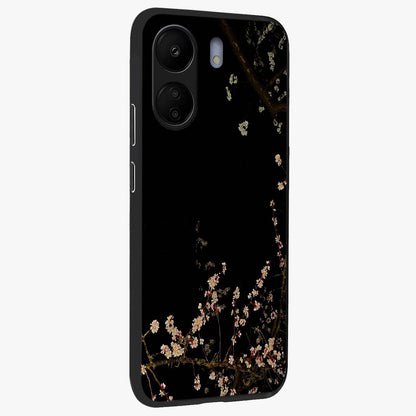 Petal Moon Light With Custom Name Glass Case upright view showcasing elegant floral moon artwork with personalized aesthetic.