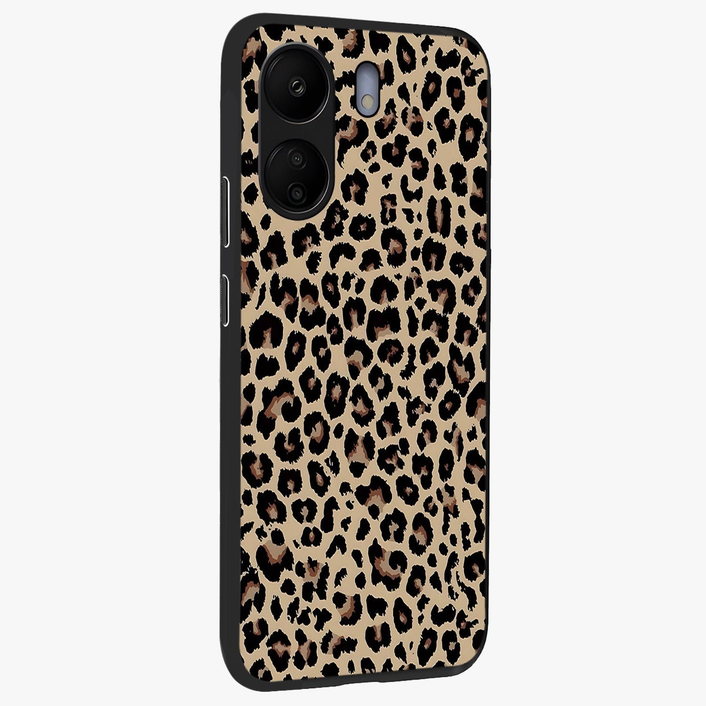 Savage Chic Pattern Glass Case upright view showcasing trendy decorative artwork with edgy fashion theme.