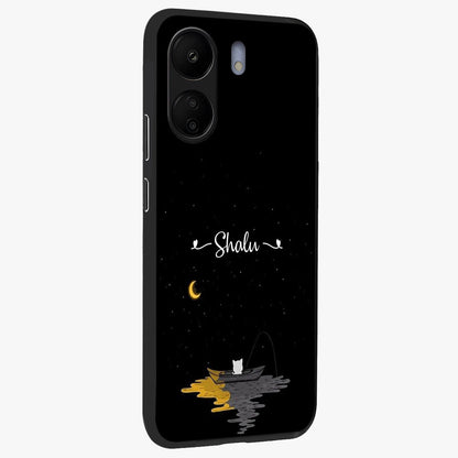 Silent Night Row Glass Case upright view showcasing tranquil night artwork with serene landscape theme.