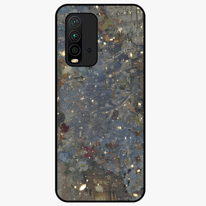 Aesthetic Astrolophia Glass Case showing flat back view with dreamy aesthetic design and glossy glass finish.