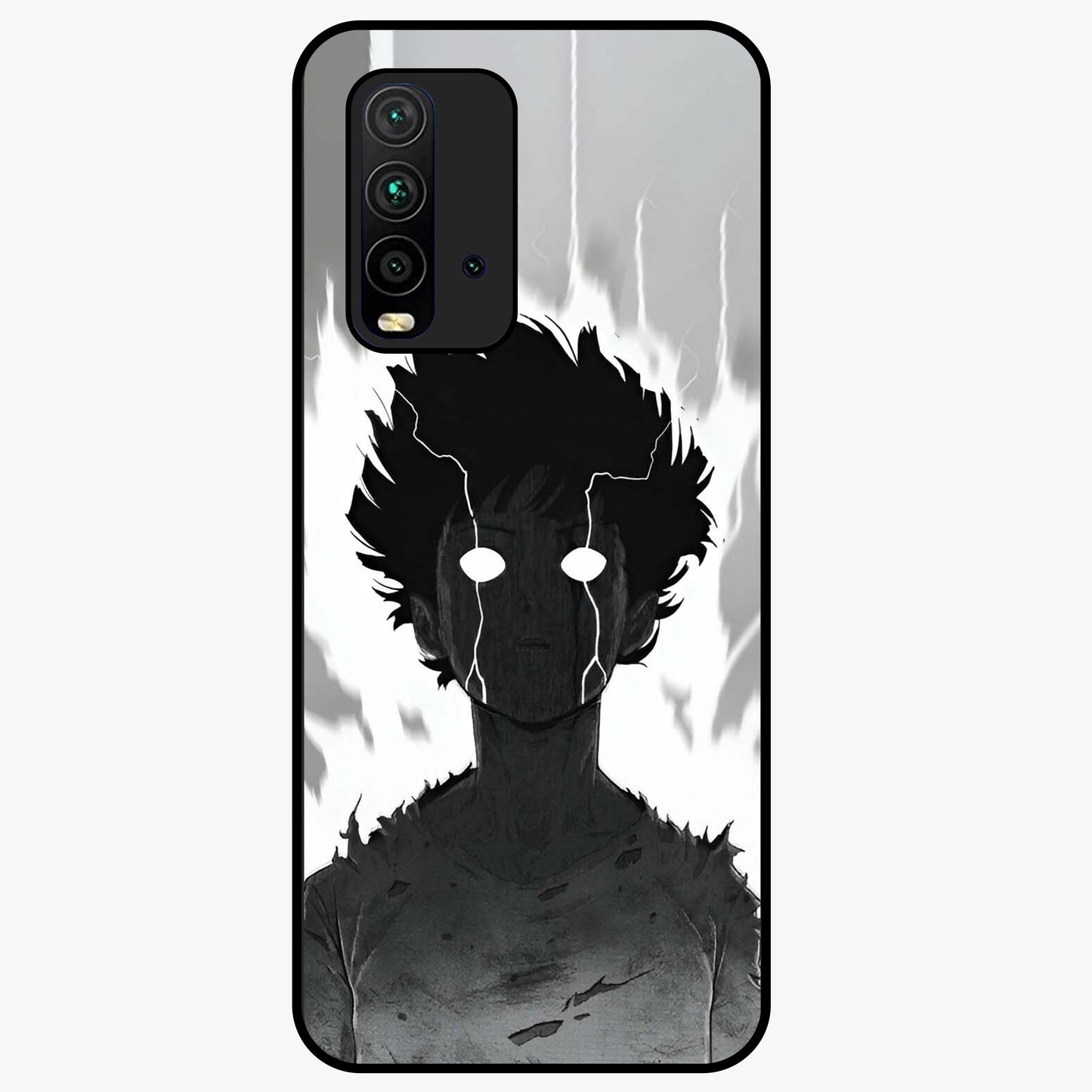 Awakened Inner Rage Glass Case showing flat back view with intense artistic artwork and glossy glass finish.