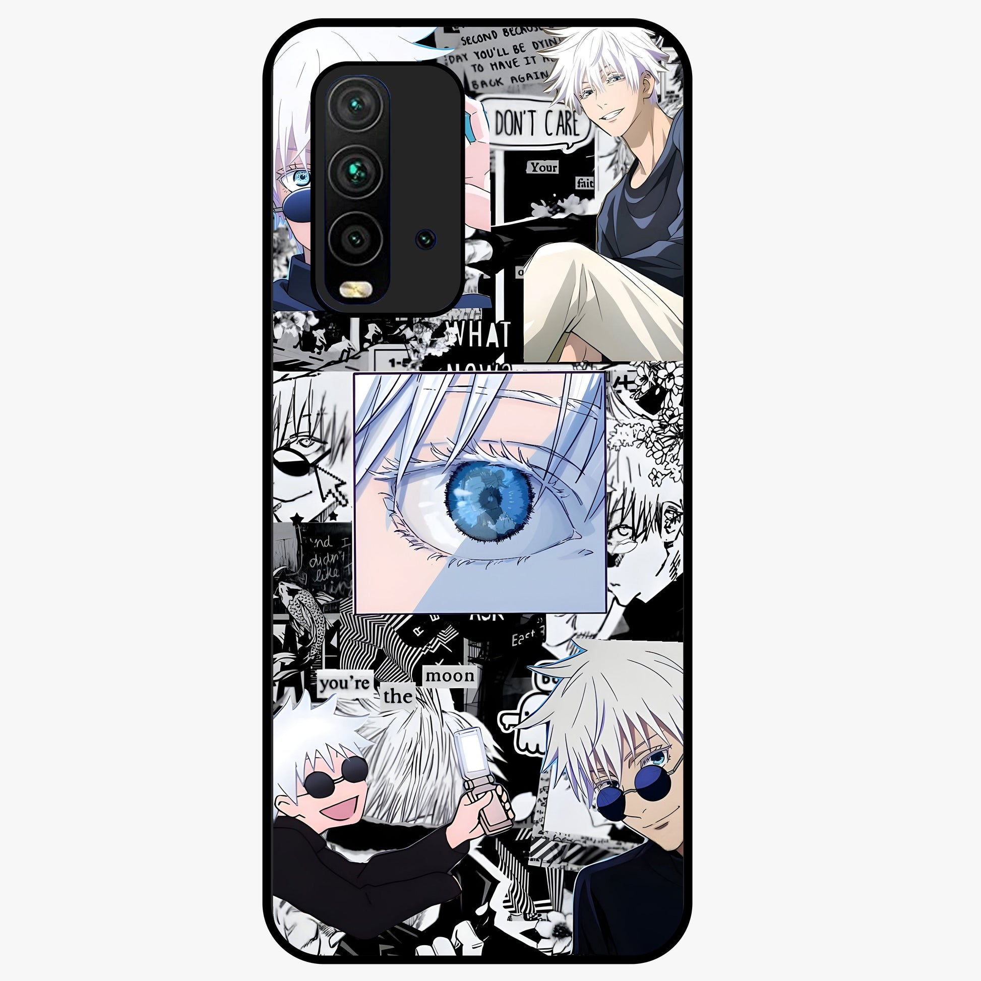 Infinity Sorcerer Chaos Glass Case showing flat back view with mystical sorcerer themed artwork and glossy glass finish.