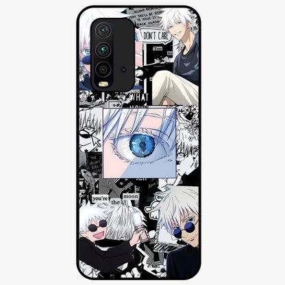 Infinity Sorcerer Chaos Glass Case showing flat back view with mystical sorcerer themed artwork and glossy glass finish.