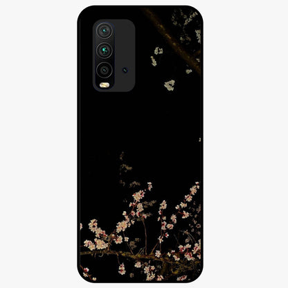 Petal Moon Light With Custom Name Glass Case showing flat back view with floral moonlight artwork and personalized name design.