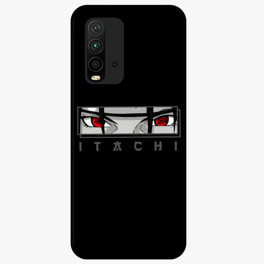 Scarlet Gaze Dominance Glass Case showing flat back view with striking red themed artwork and glossy glass finish.