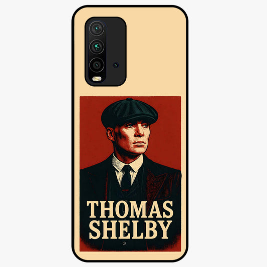 Vintage Mafia Authority Glass Case showing flat back view with bold vintage mafia inspired artwork and glossy glass finish.