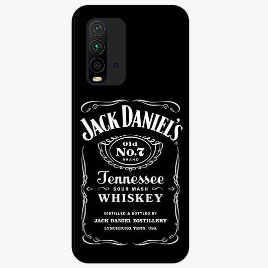 Vintage Whiskey Heritage Glass Case showing flat back view with classic whiskey inspired artwork and glossy glass finish.