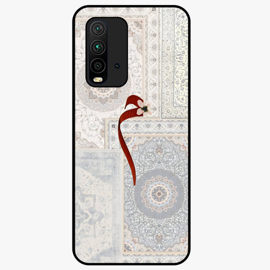 White Aesthetic Bow Glass Case showing flat back view with minimal bow artwork and glossy glass finish.