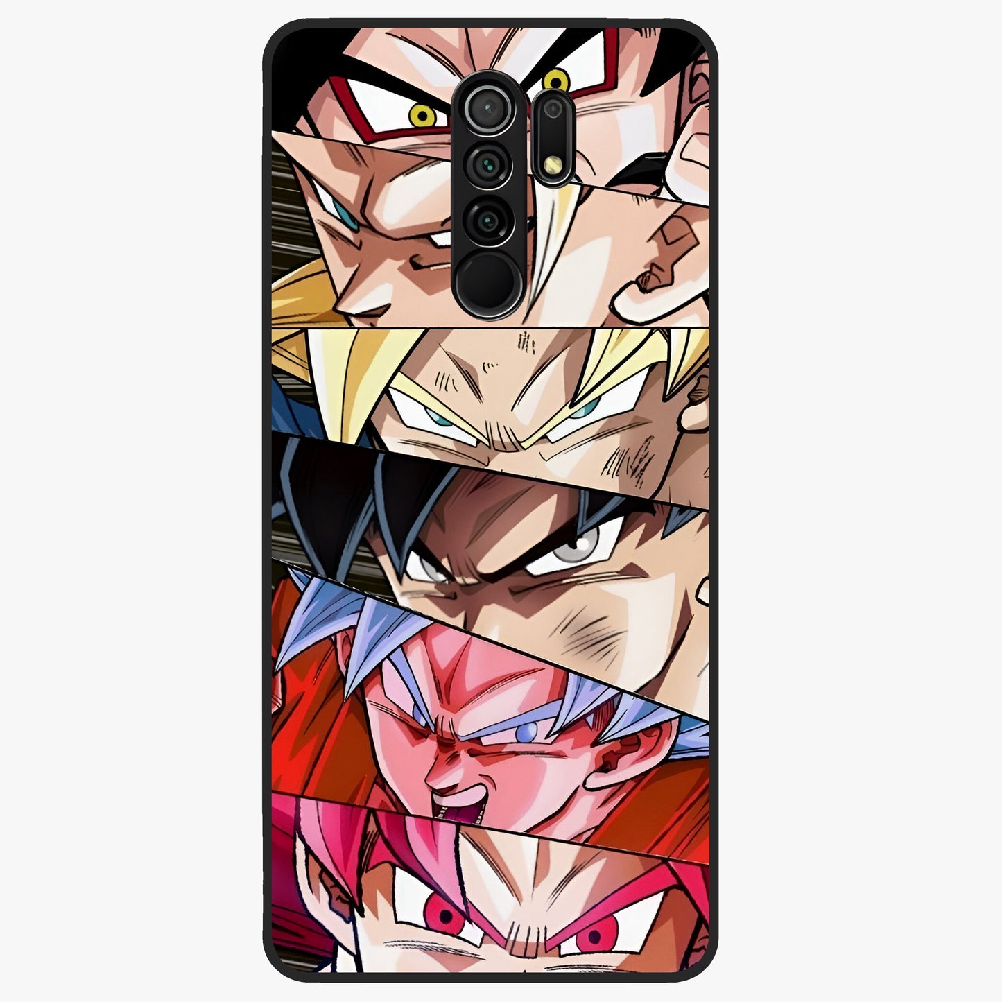 Anime Character Glass Case showing flat back view with vibrant anime artwork and glossy glass finish.