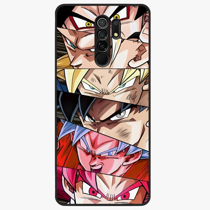 Anime Character Glass Case showing flat back view with vibrant anime artwork and glossy glass finish.