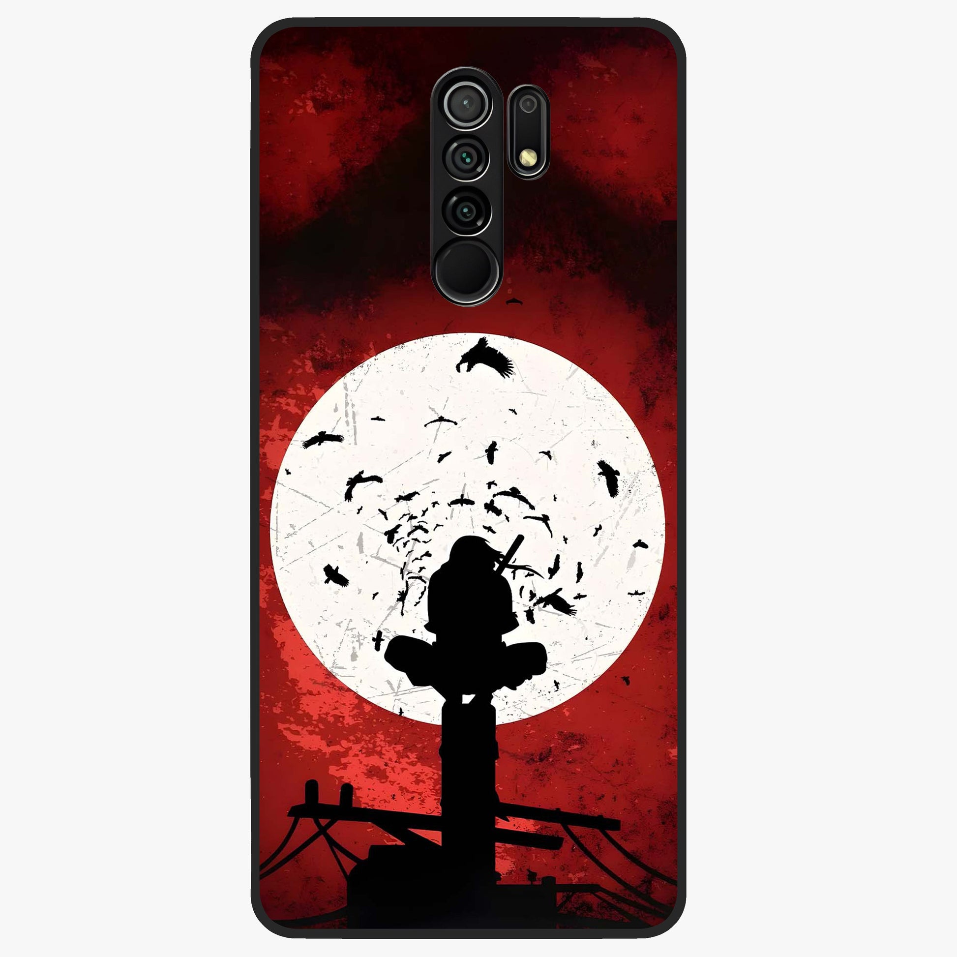 Itachi Limited Edition Naruto Anime Glass Case showing flat back view with iconic anime character artwork and glossy glass finish.