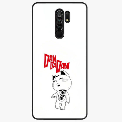 Playful Spirit Charm Glass Case showing flat back view with cheerful charm themed artwork and glossy glass finish.