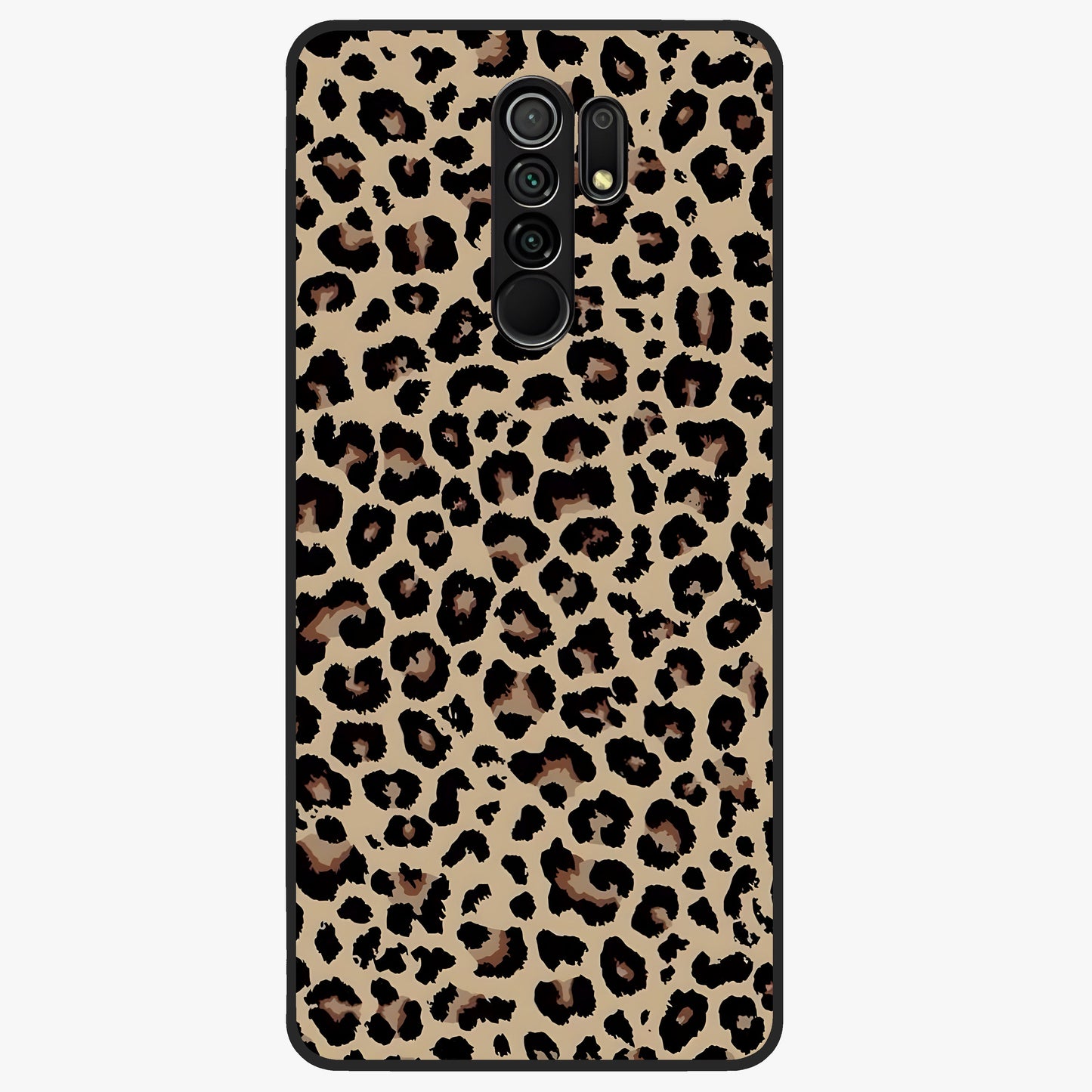 Savage Chic Pattern Glass Case showing flat back view with stylish patterned artwork and glossy glass finish.
