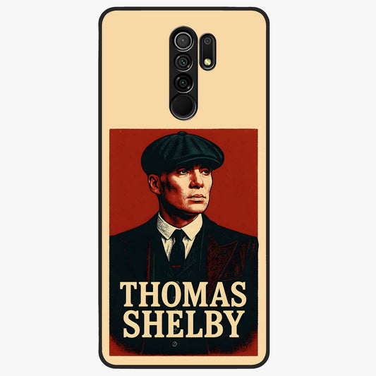 Vintage Mafia Authority Glass Case showing flat back view with bold vintage mafia inspired artwork and glossy glass finish.