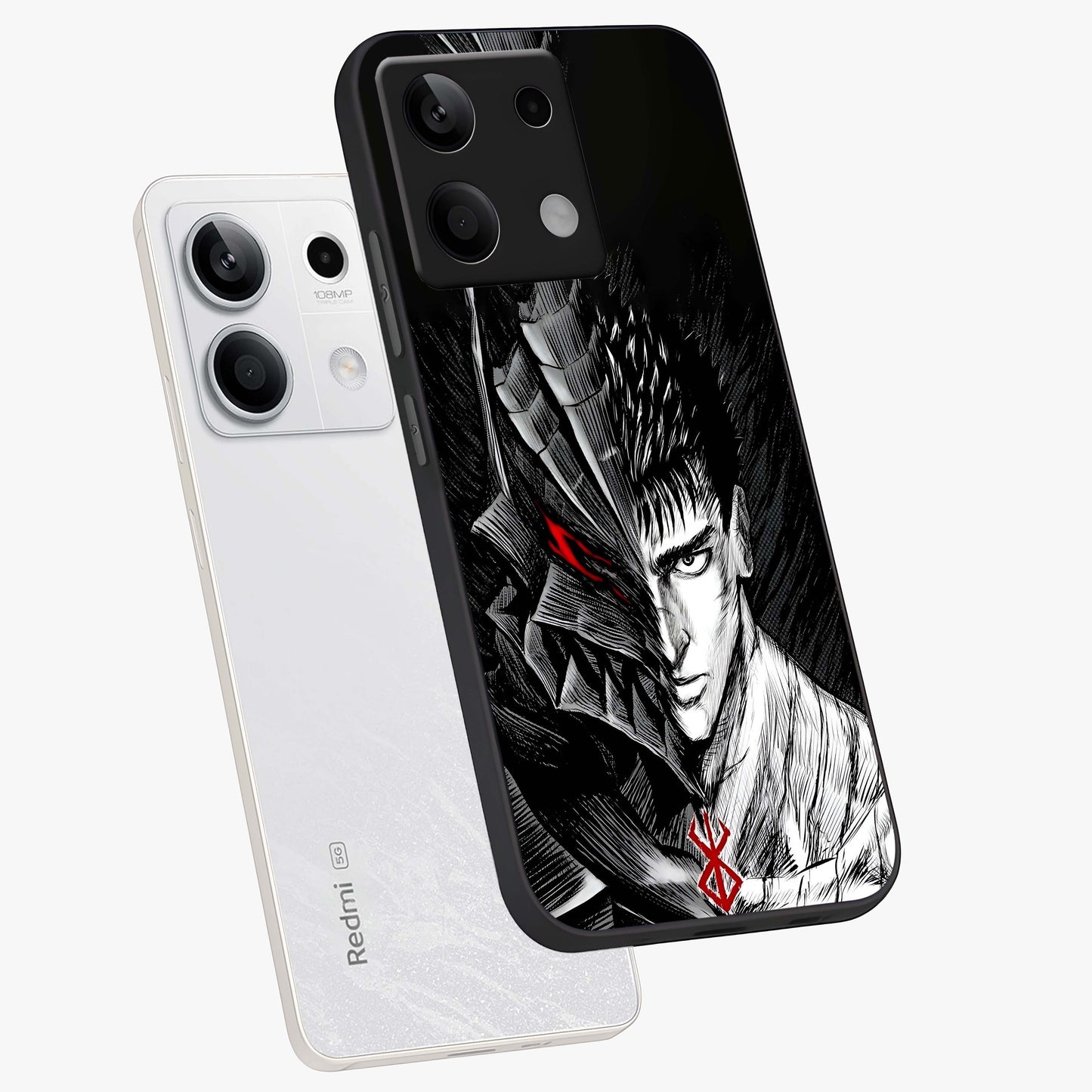 Berserker Blood Oath Glass Case displayed in angled mockup highlighting dark fantasy graphic design and powerful theme.