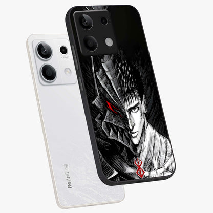 Berserker Blood Oath Glass Case displayed in angled mockup highlighting dark fantasy graphic design and powerful theme.