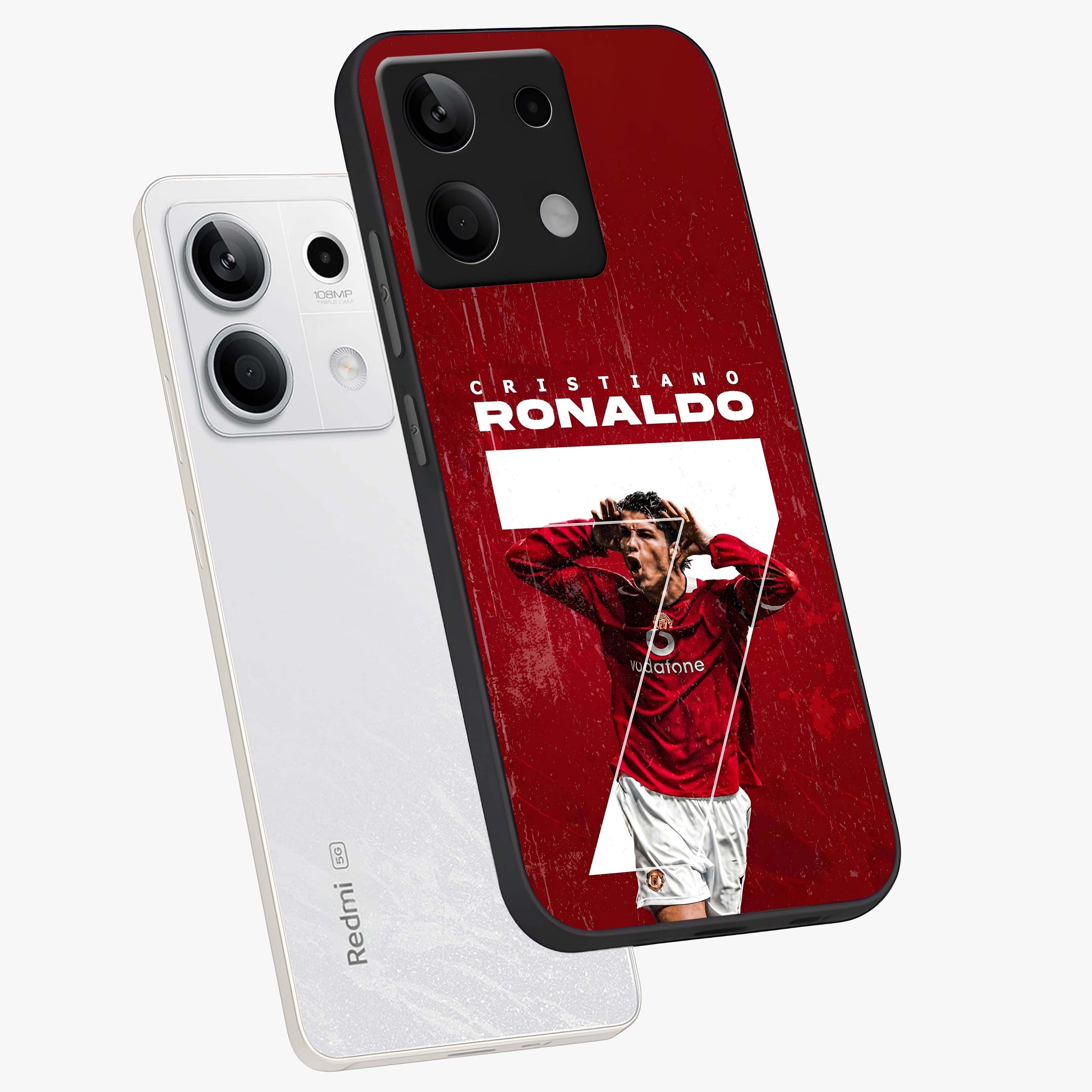 Goal Celebration Legacy Glass Case displayed in angled mockup highlighting energetic sports celebration design with bold athletic theme.