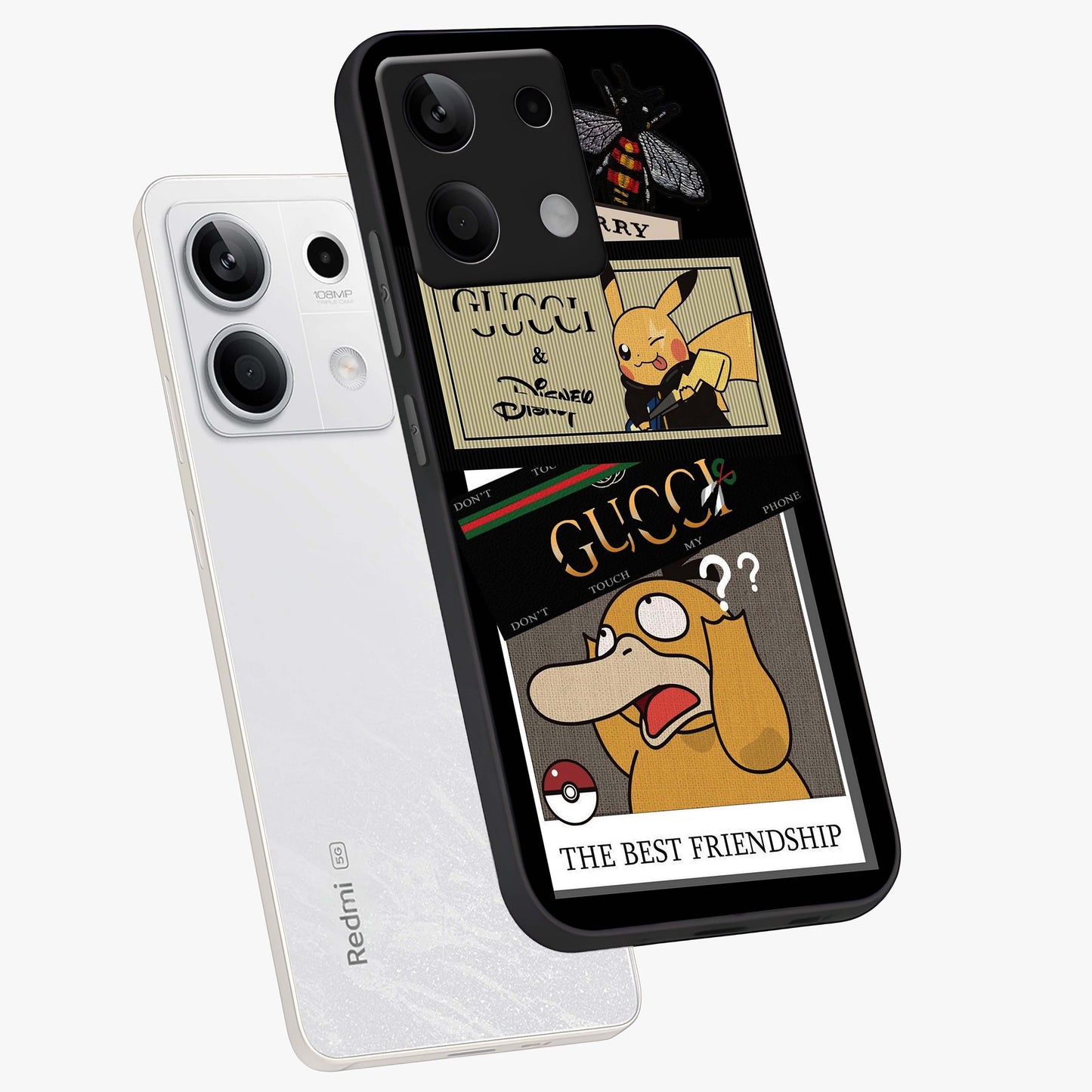 Gucci Play Mashup Glass Case displayed in angled mockup highlighting stylish fashion mashup design with bold aesthetic.