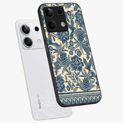 Heirloom Wild Bloom Glass Case displayed in angled mockup highlighting botanical bloom design with classic aesthetic style.