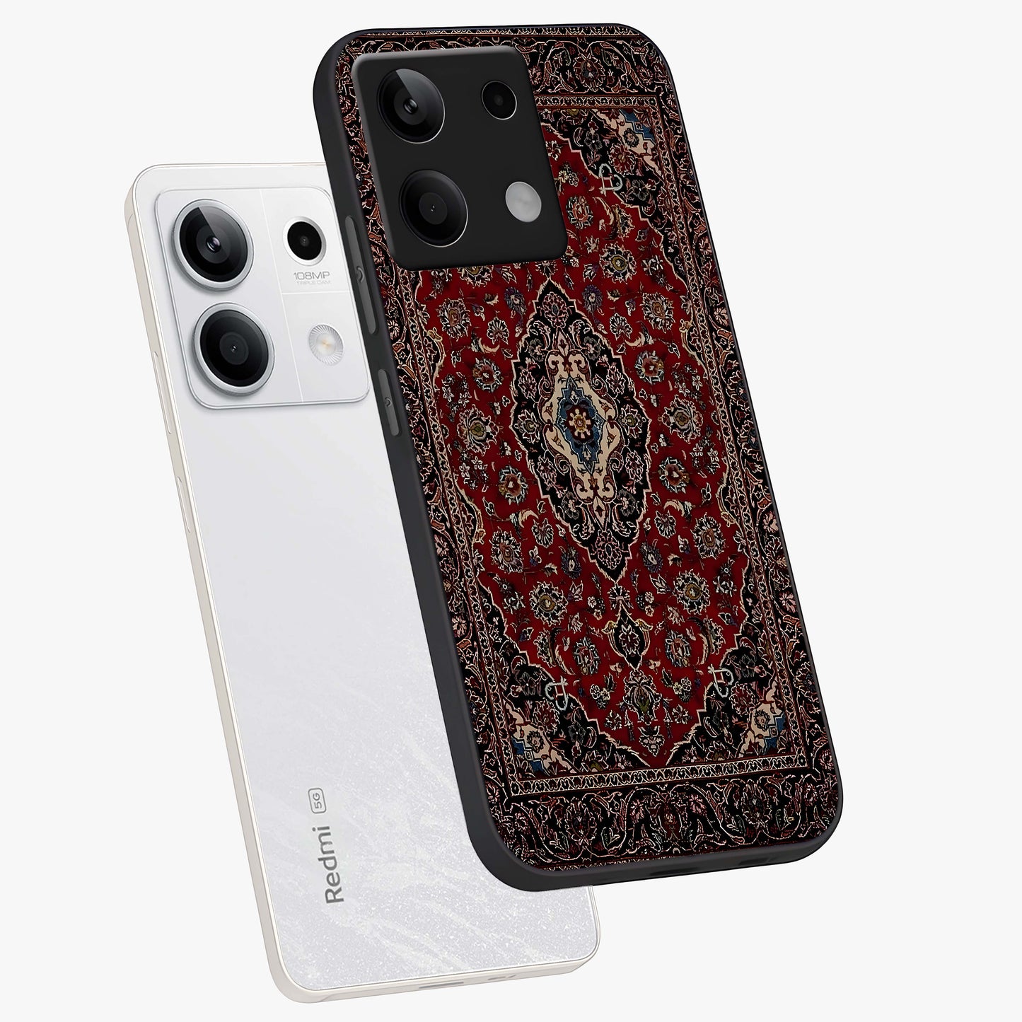 Heritage Carpet Royale Glass Case displayed in angled mockup highlighting intricate royal carpet design with heritage aesthetic.