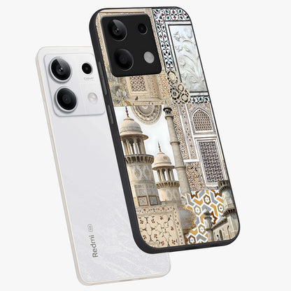 Mughal Marble Legacy Glass Case displayed in angled mockup highlighting elegant heritage marble artwork with royal aesthetic.