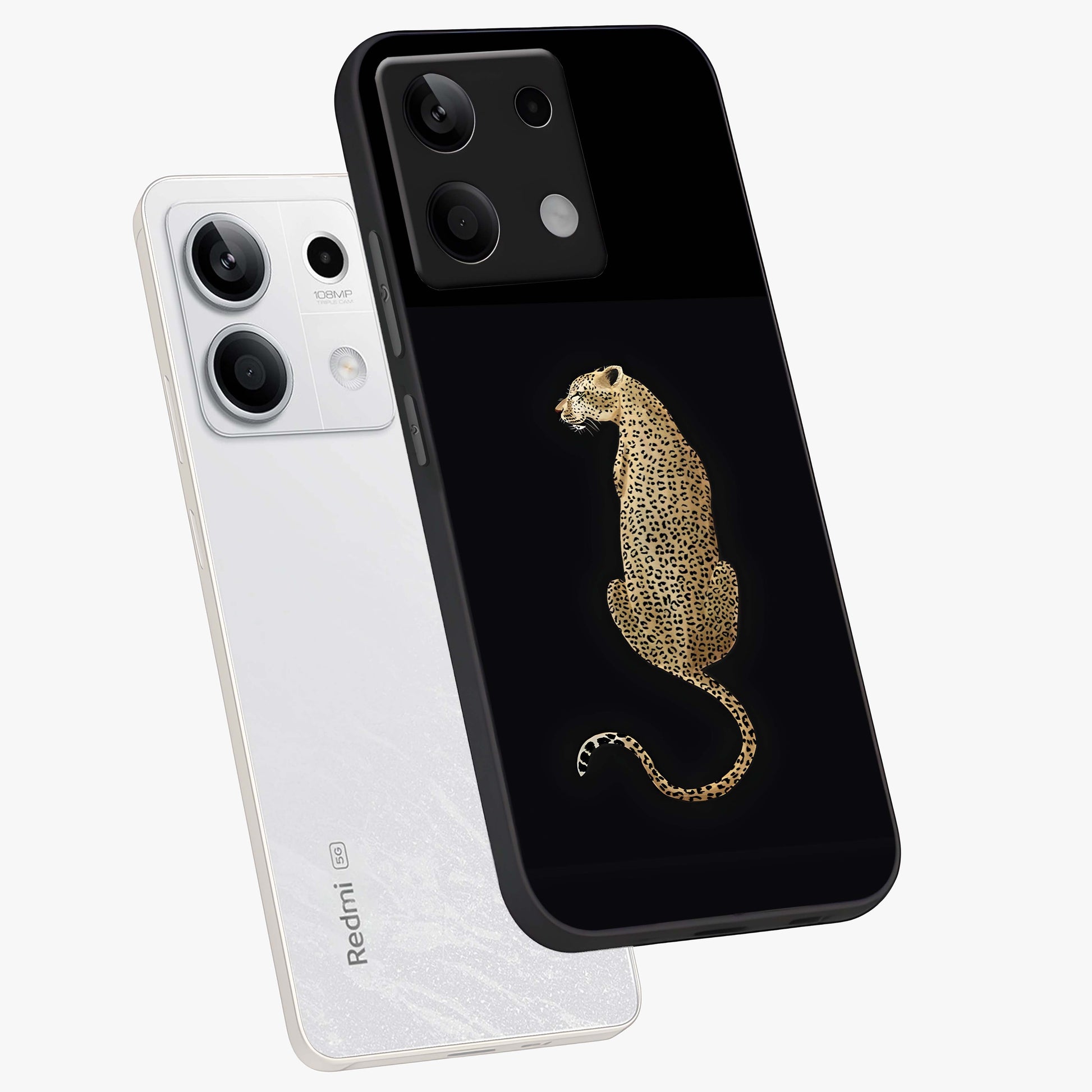 Regal Leopard Glass Case displayed in angled mockup highlighting powerful animal illustration with stylish wild aesthetic.