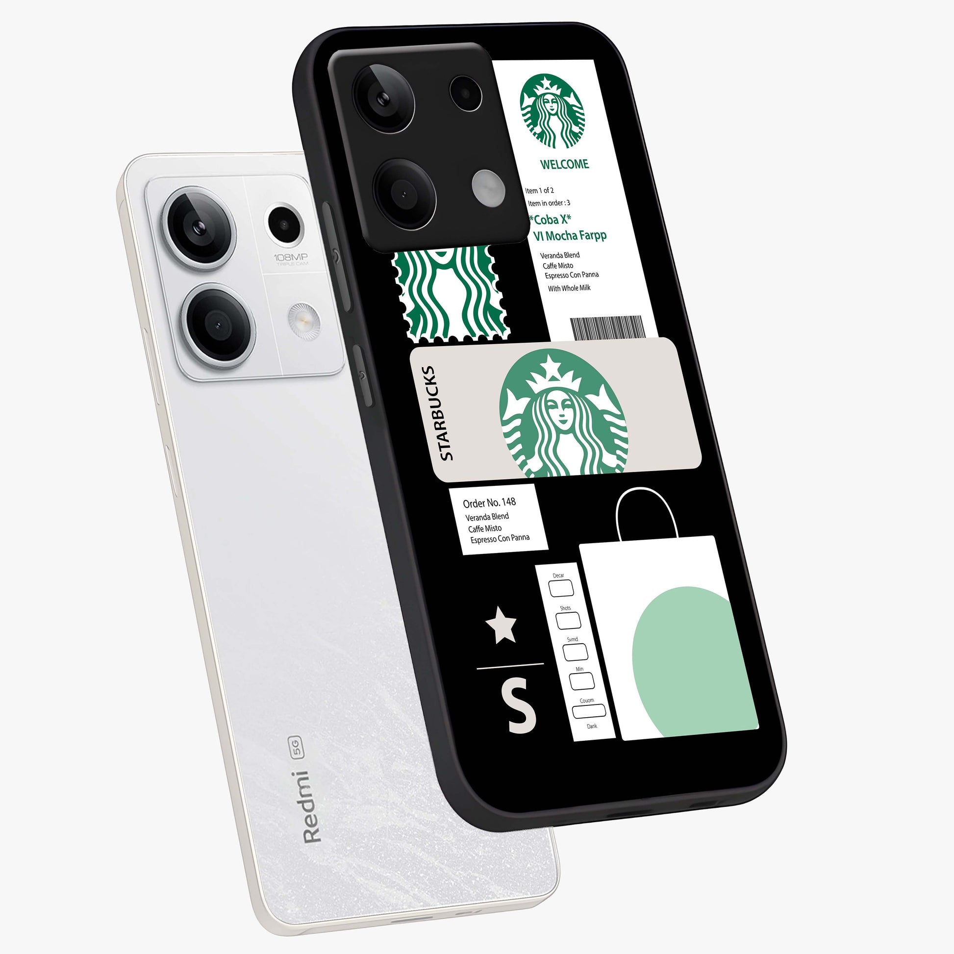 Starbucks Mocha Glass Case displayed in angled mockup highlighting stylish mocha themed design with cozy café aesthetic.