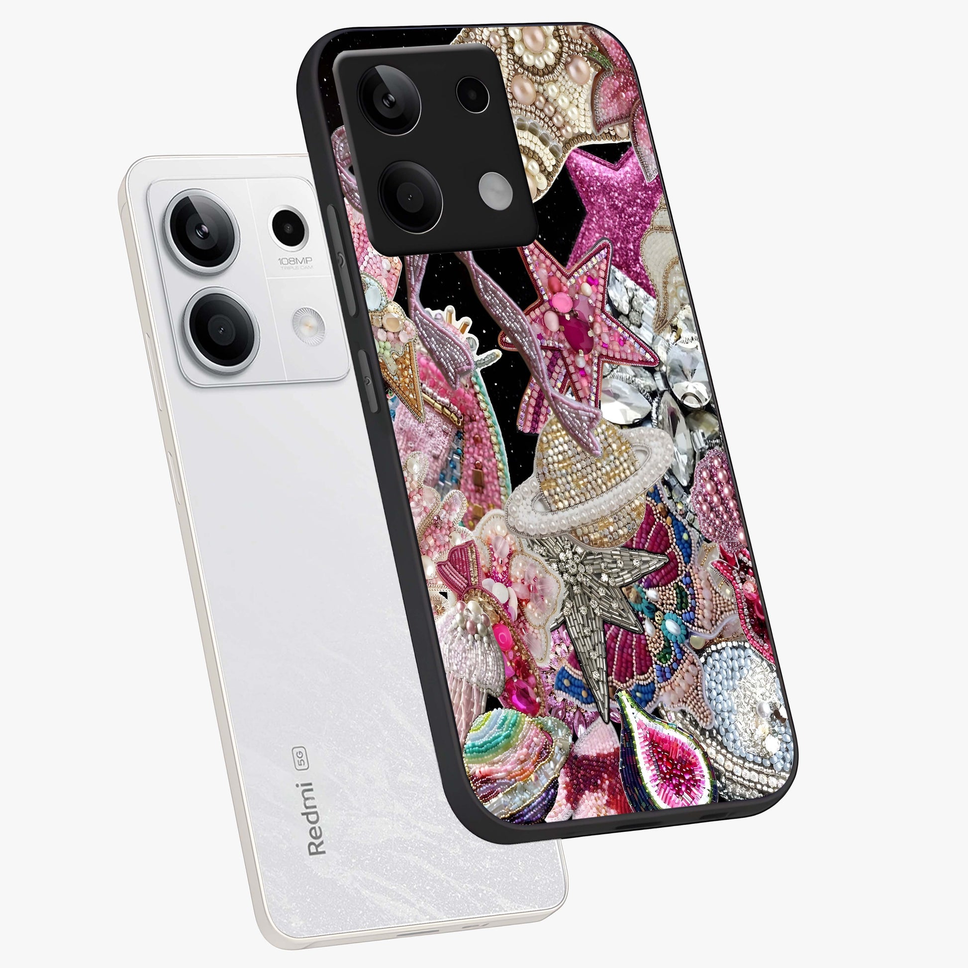 Starlit Jewel Dream Glass Case displayed in angled mockup highlighting glowing celestial jewel design with dreamy aesthetic.