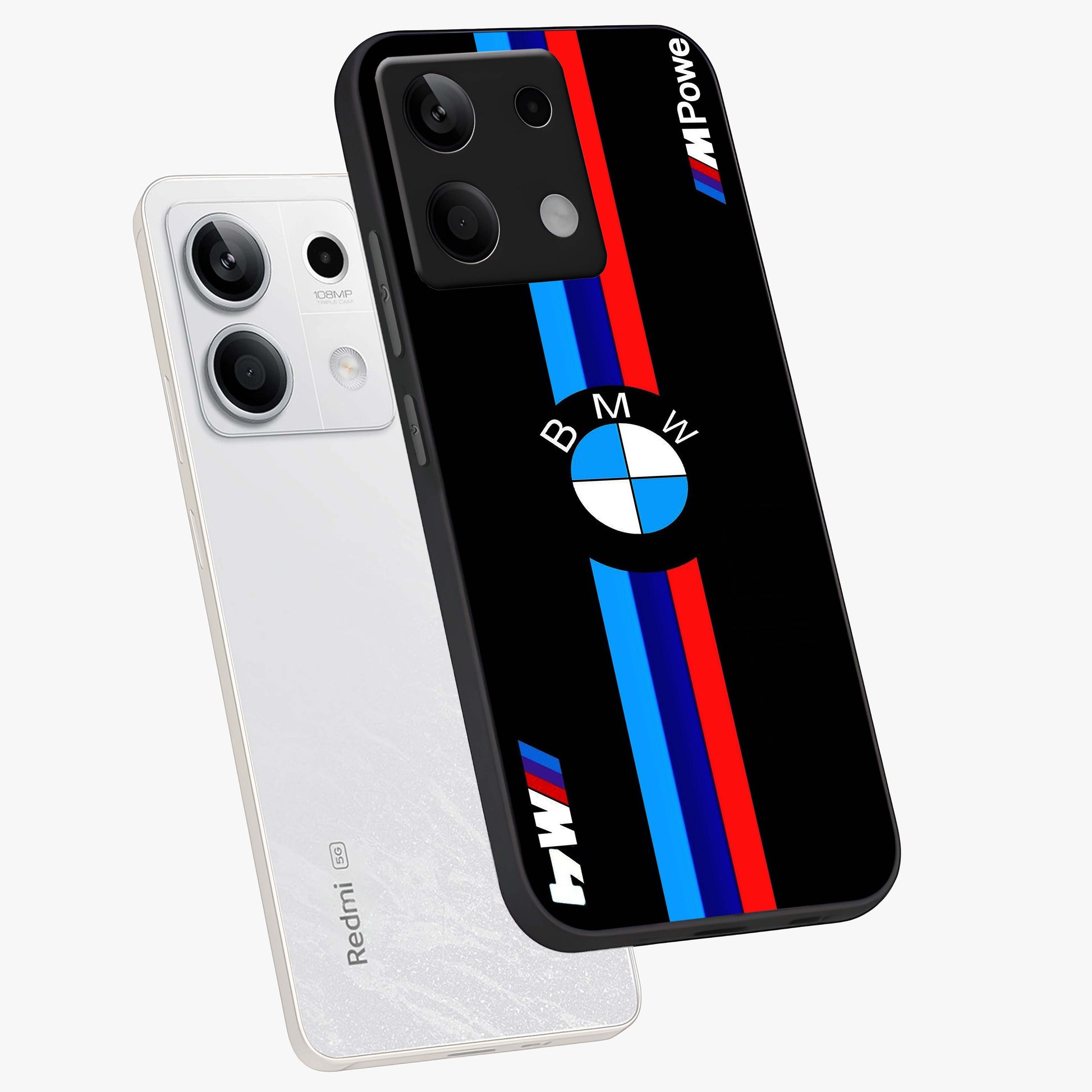 Turbo BMW Beast Glass Case displayed in angled mockup highlighting sleek racing car design with bold automotive aesthetic.