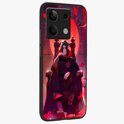 Blood Moon Sovereign Glass Case upright view showcasing powerful moon inspired artwork with cosmic aesthetic style.