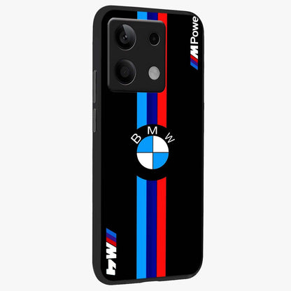 Turbo BMW Beast Glass Case upright view showcasing powerful car artwork with modern motorsport theme.