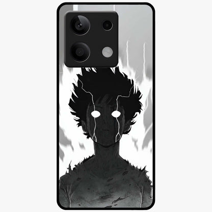Awakened Inner Rage Glass Case showing flat back view with intense artistic artwork and glossy glass finish.