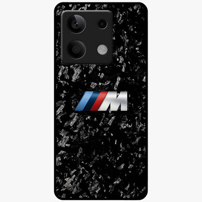Carbon Speed Mark Glass Case showing flat back view with sporty carbon pattern artwork and glossy glass finish.