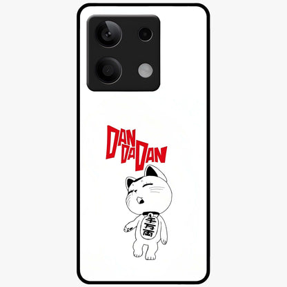 Playful Spirit Charm Glass Case showing flat back view with cheerful charm themed artwork and glossy glass finish.
