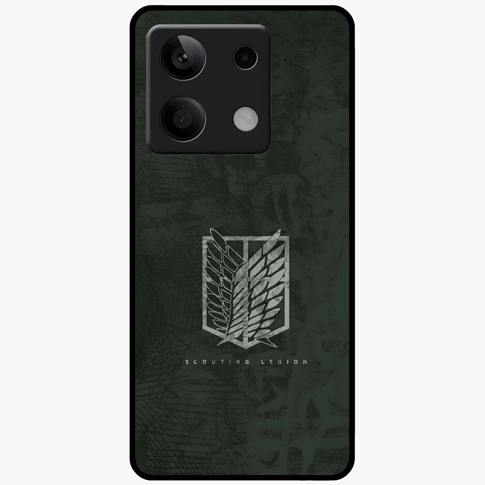 Wings Of Freedom Glass Case showing flat back view with symbolic wings artwork and glossy glass finish.