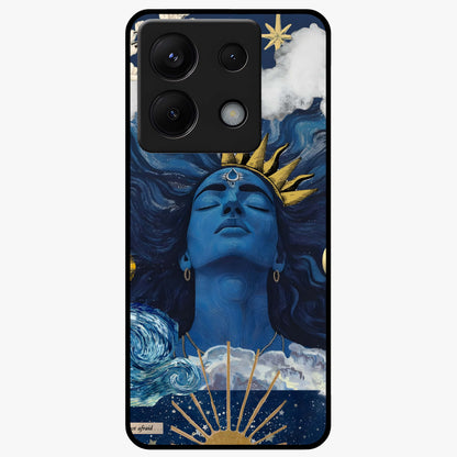 Aesthetic Lord Shiva Glass Case showing flat back view with divine Shiva artwork and glossy glass finish.