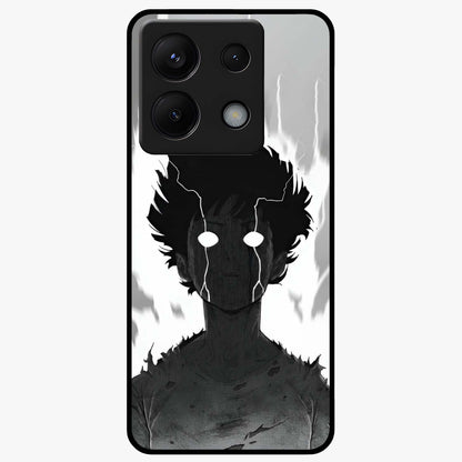 Awakened Inner Rage Glass Case showing flat back view with intense artistic artwork and glossy glass finish.