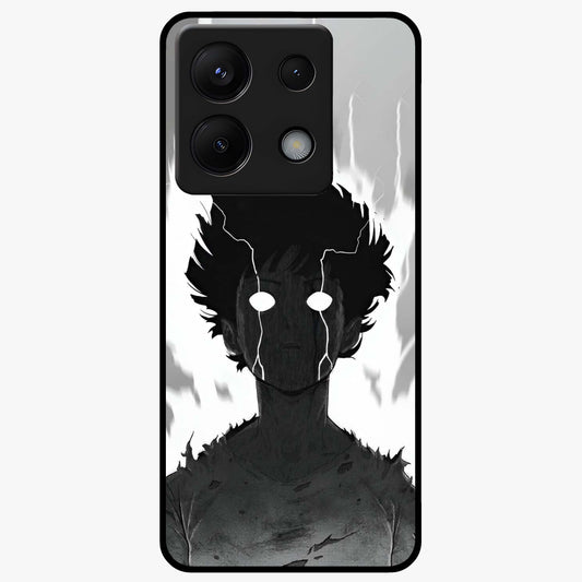 Awakened Inner Rage Glass Case showing flat back view with intense artistic artwork and glossy glass finish.