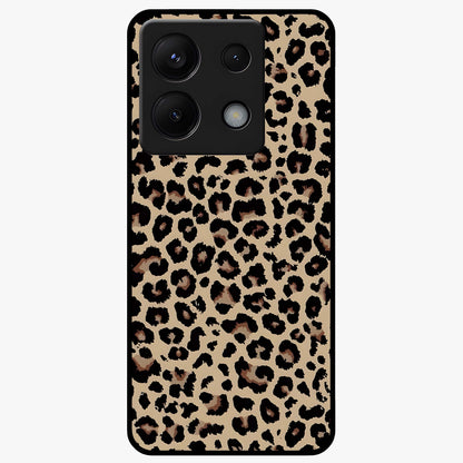 Savage Chic Pattern Glass Case showing flat back view with stylish patterned artwork and glossy glass finish.