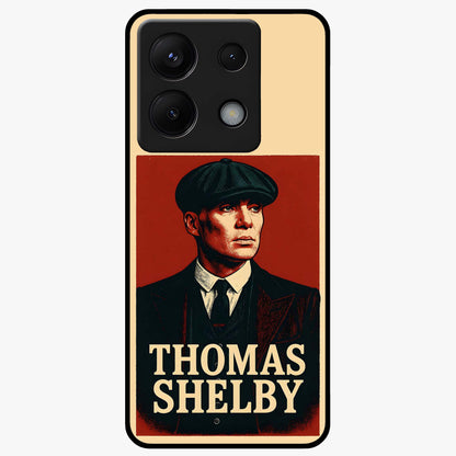 Vintage Mafia Authority Glass Case showing flat back view with bold vintage mafia inspired artwork and glossy glass finish.