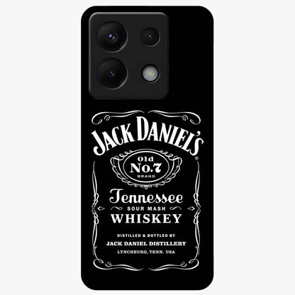 Vintage Whiskey Heritage Glass Case showing flat back view with classic whiskey inspired artwork and glossy glass finish.