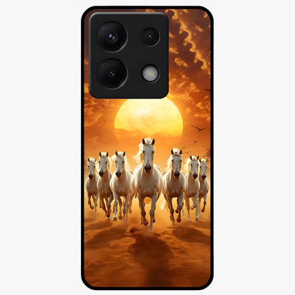 Wild Sunset Majesty Glass Case showing flat back view with majestic sunset landscape artwork and glossy glass finish.