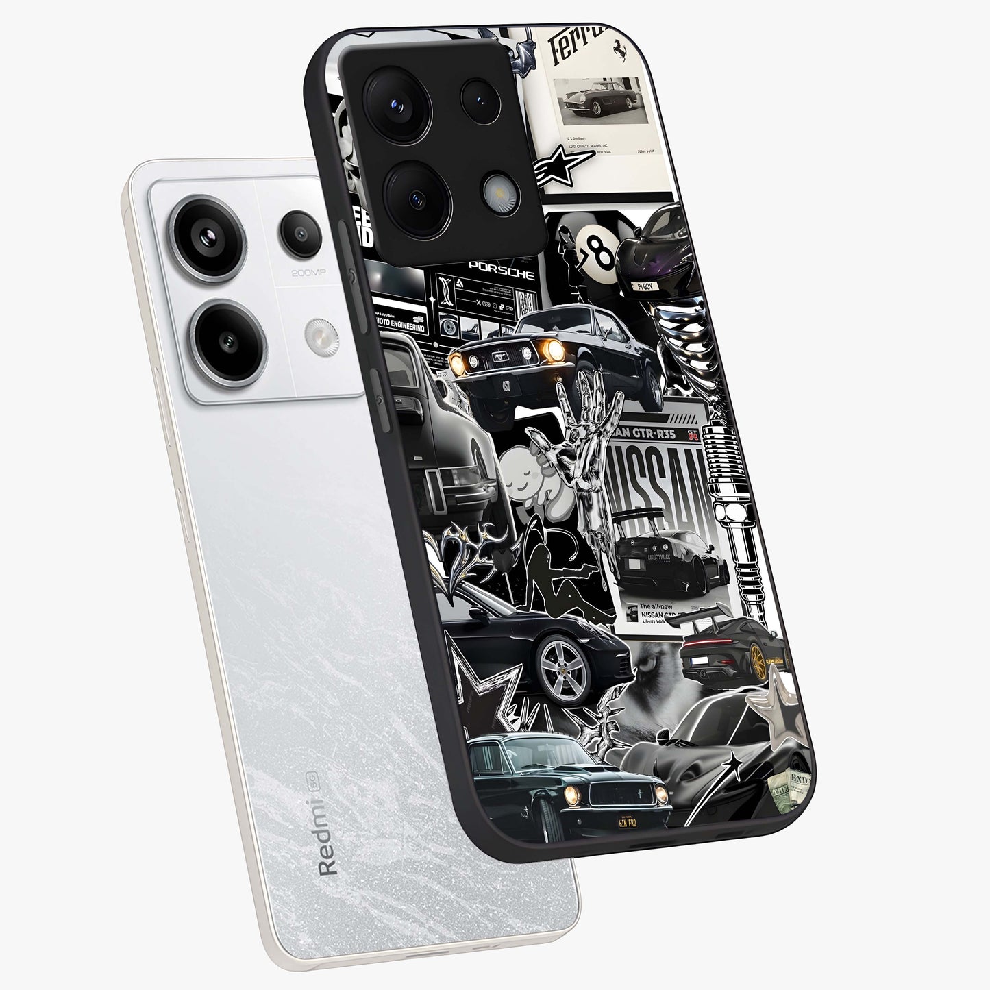 Aesthetic Dark Love Glass Case displayed in angled mockup highlighting moody aesthetic design and bold love theme.