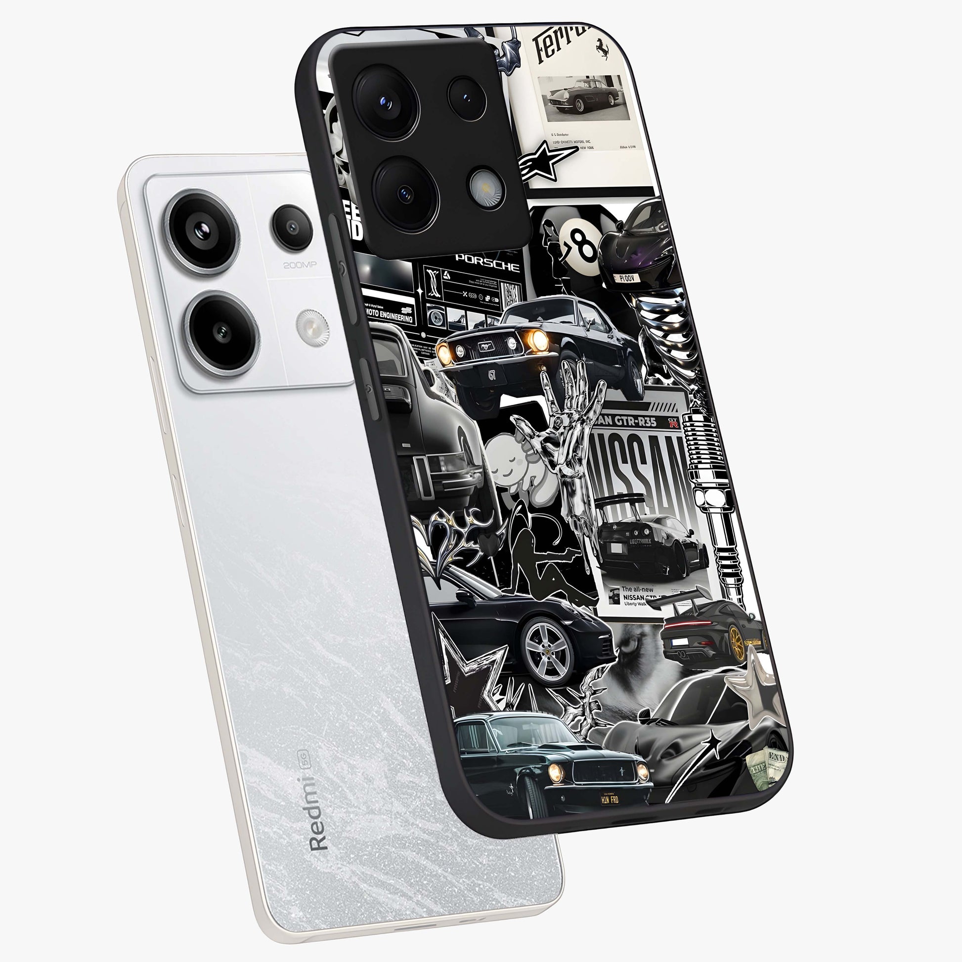 Aesthetic Dark Love Glass Case displayed in angled mockup highlighting moody aesthetic design and bold love theme.