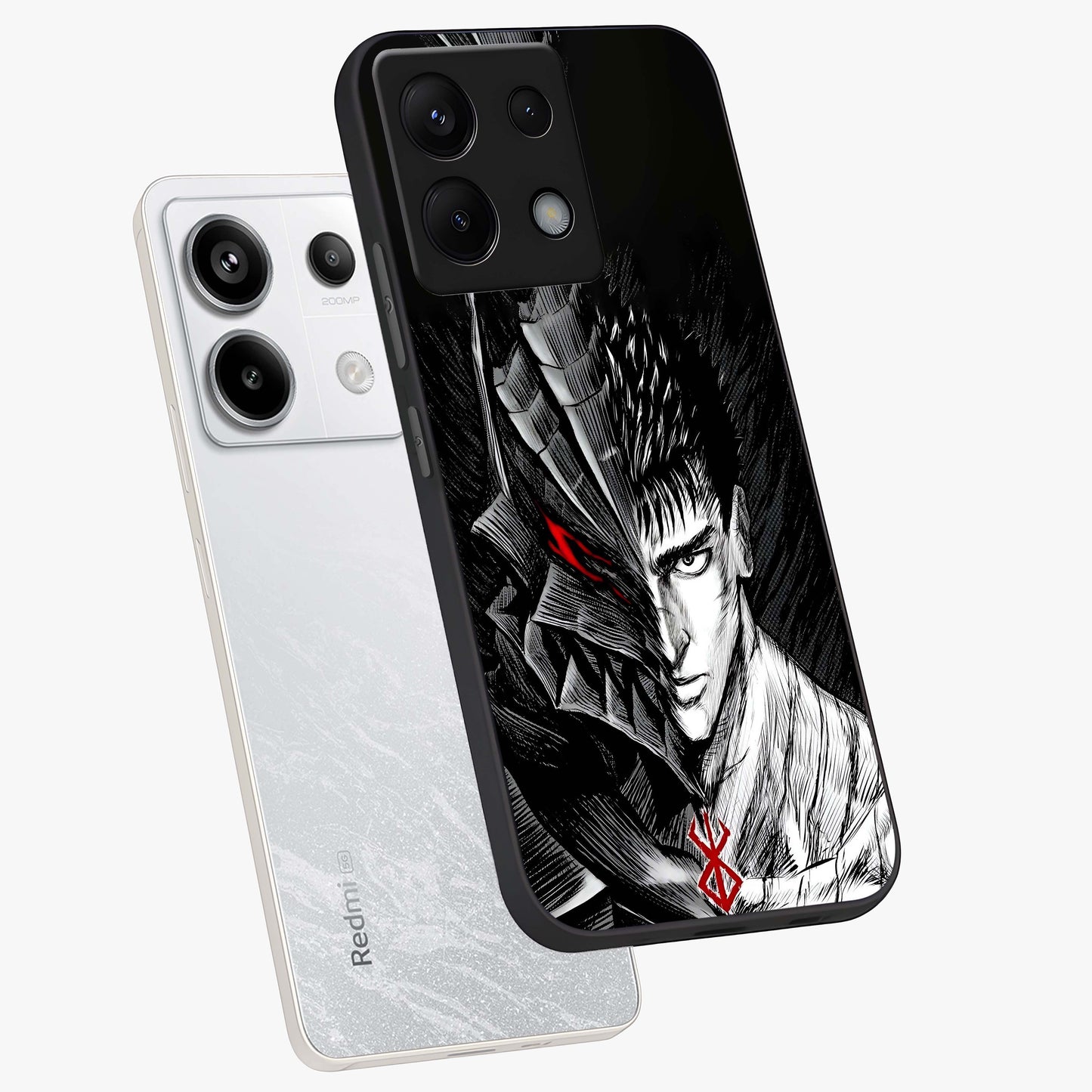 Berserker Blood Oath Glass Case displayed in angled mockup highlighting dark fantasy graphic design and powerful theme.