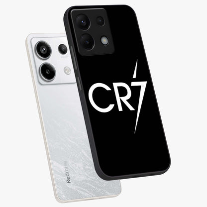 Cr7 Elite Strike Glass Case displayed in angled mockup highlighting powerful sports graphic with bold athletic theme.