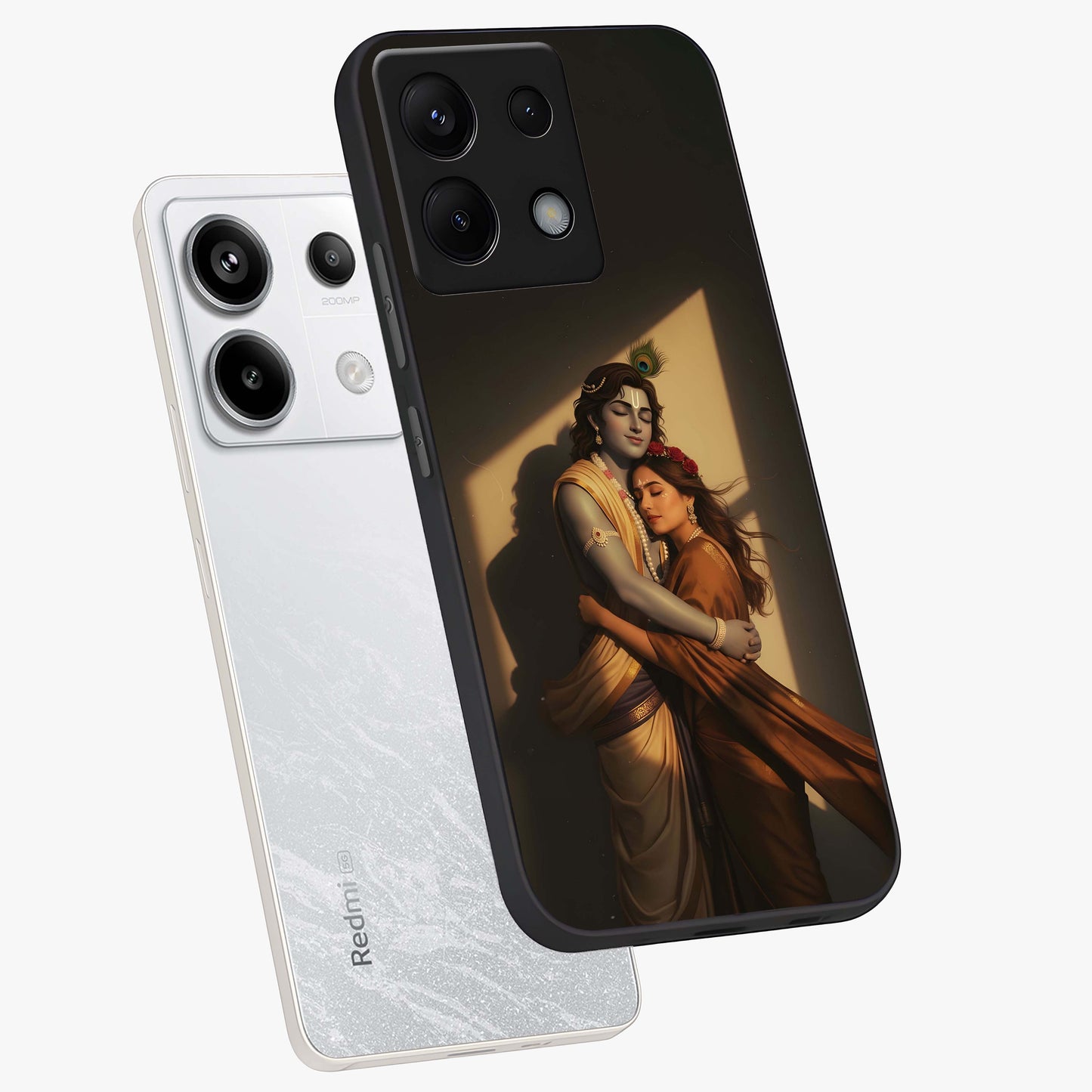 Divine Eternal Love Glass Case displayed in angled mockup highlighting elegant divine inspired design with peaceful aesthetic.