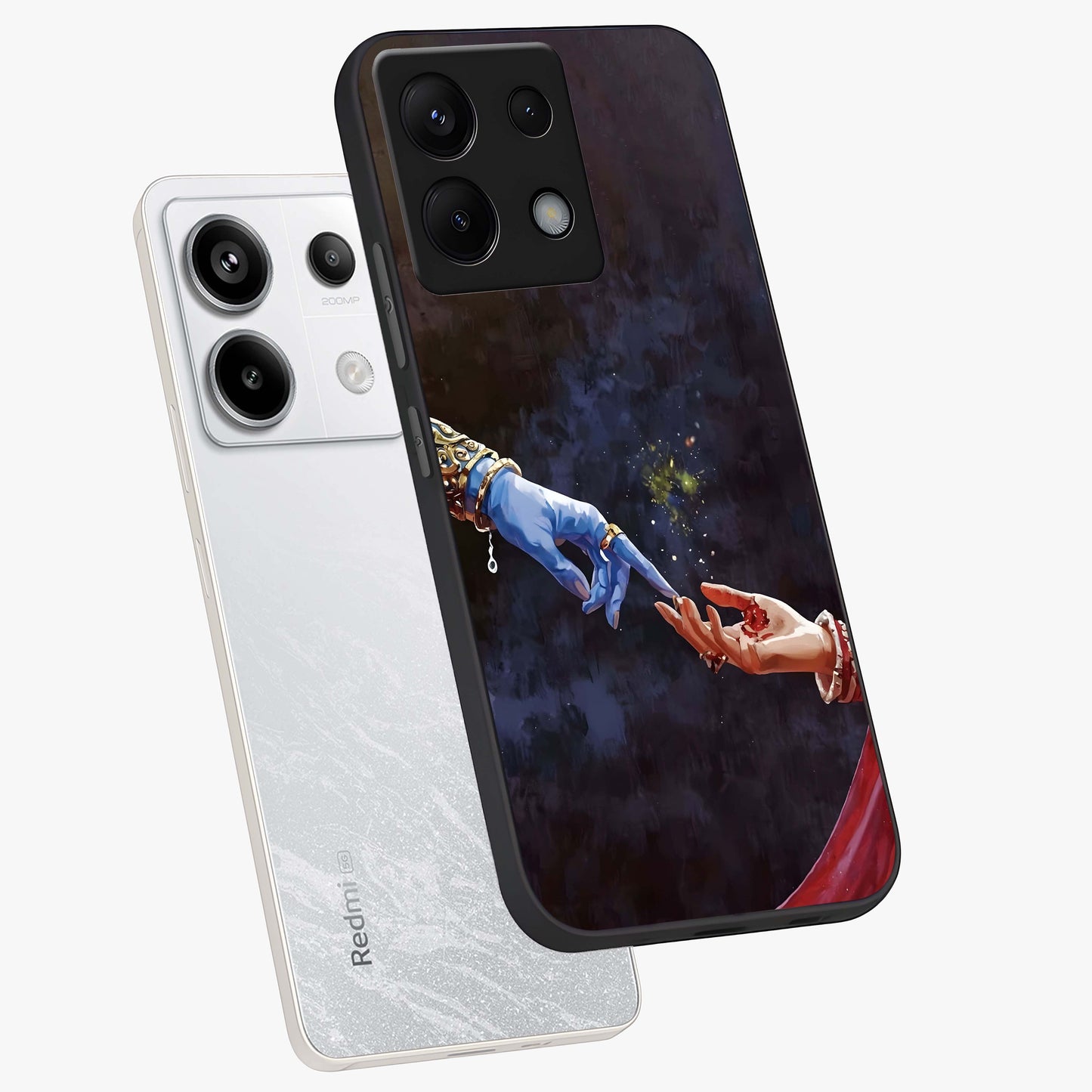 Divine Touch Eternal Glass Case displayed in angled mockup highlighting elegant divine inspired design with calm aesthetic style.